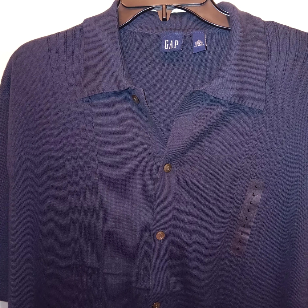 GAP Men's Dark Blue Casual Shirt